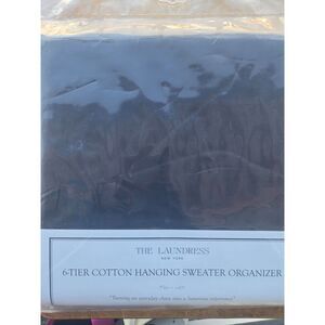 The Laundress 6-Tier Cotton Hanging Sweater Organizer – Black